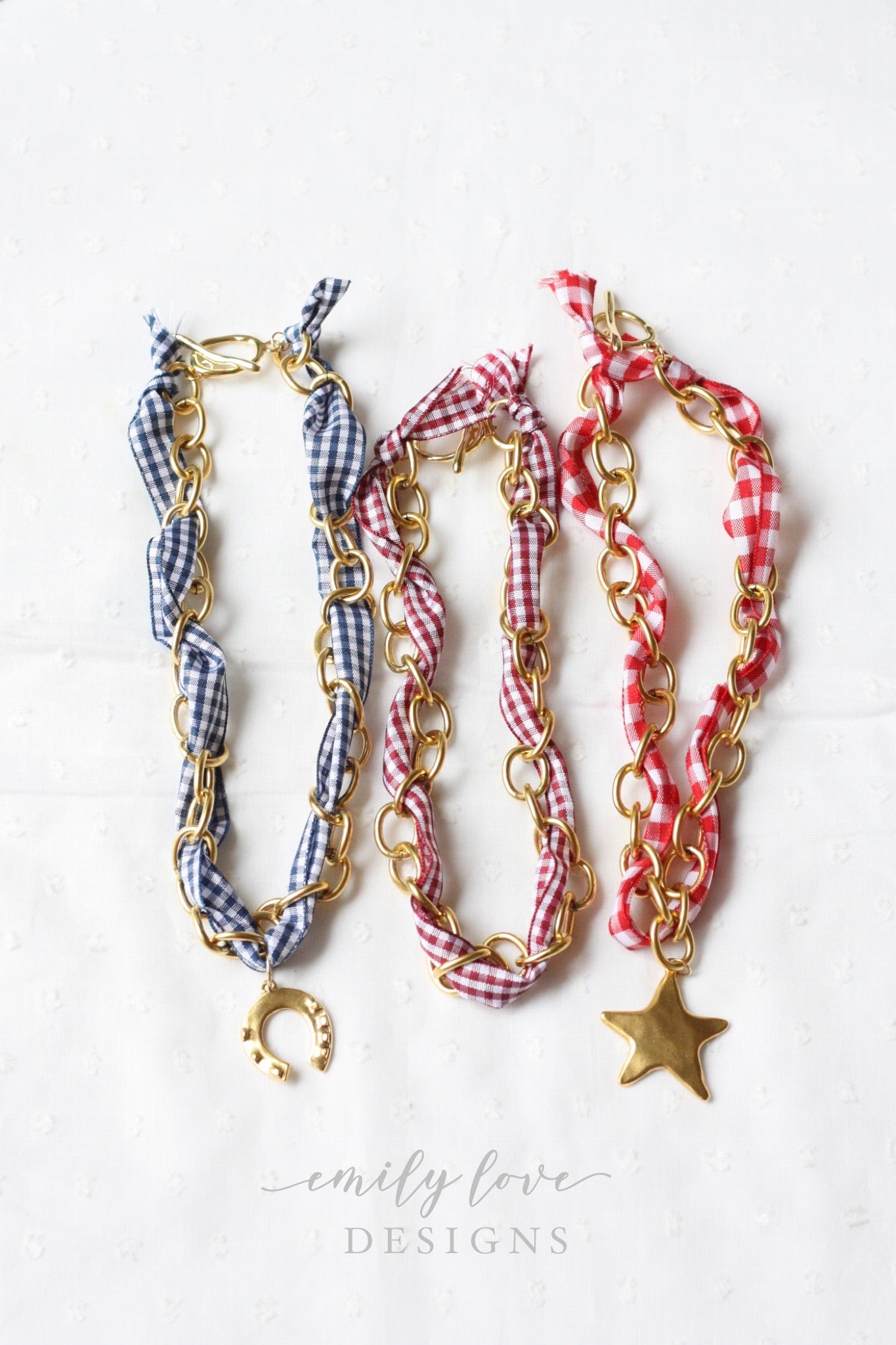 Ribbon Charm Necklaces