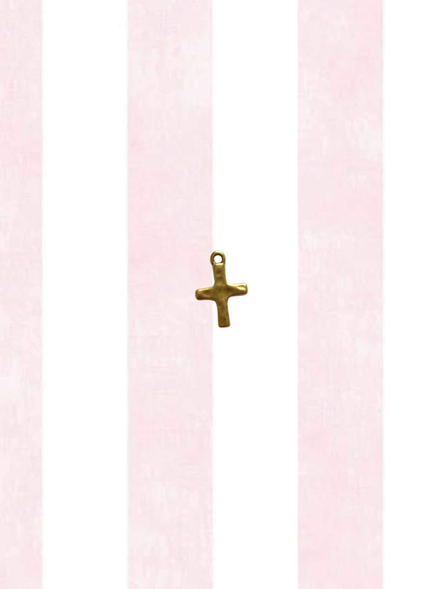 Hammered Cross Charm