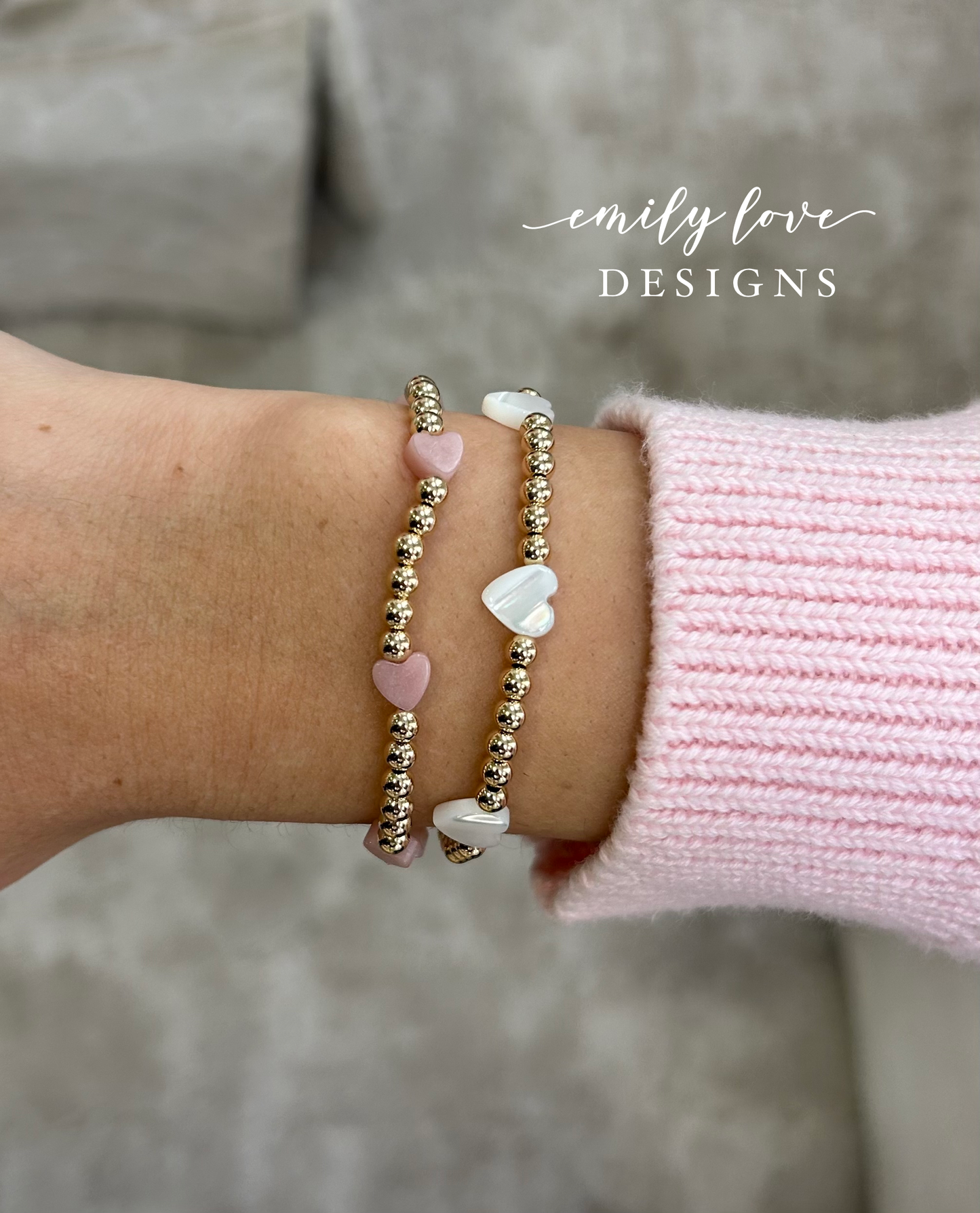 White Mother of Pearl Heart Bracelet