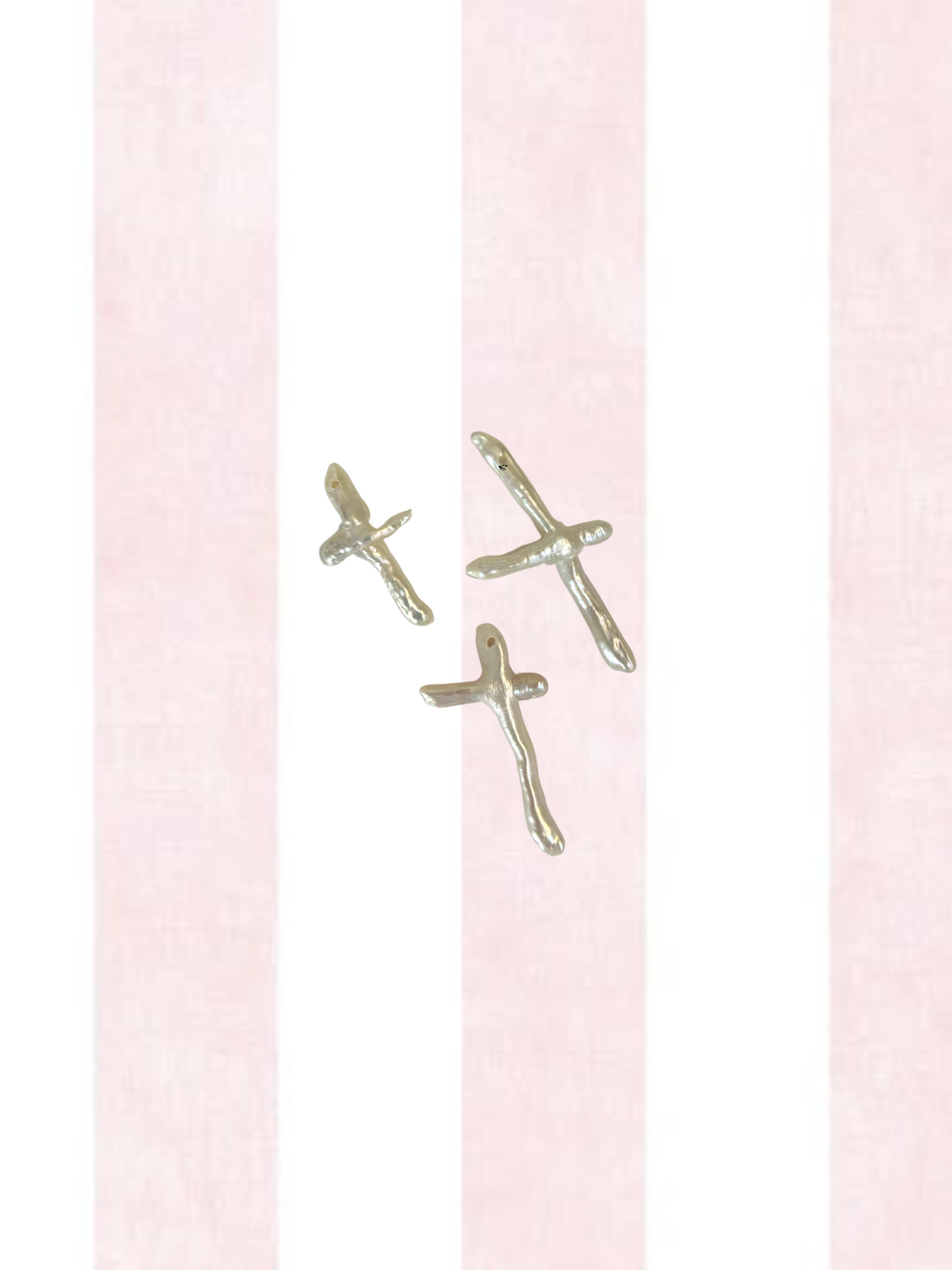 Freshwater Pearl Cross Charm
