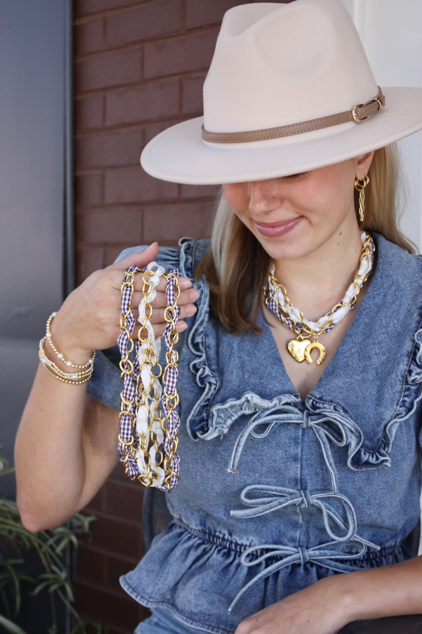 Fall Ribbon Charm - Chain Only