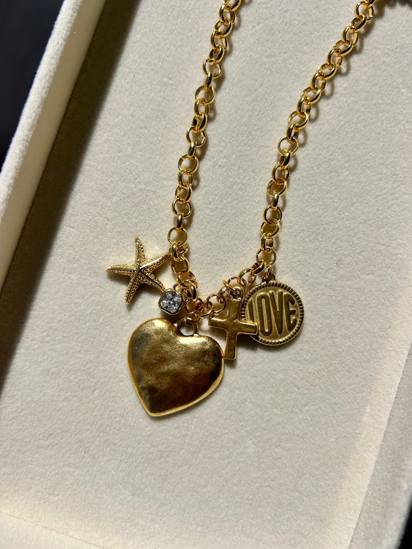 Hammered Heart Charm