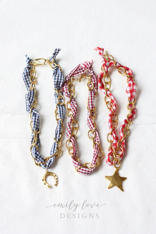 Ribbon Charm Necklaces