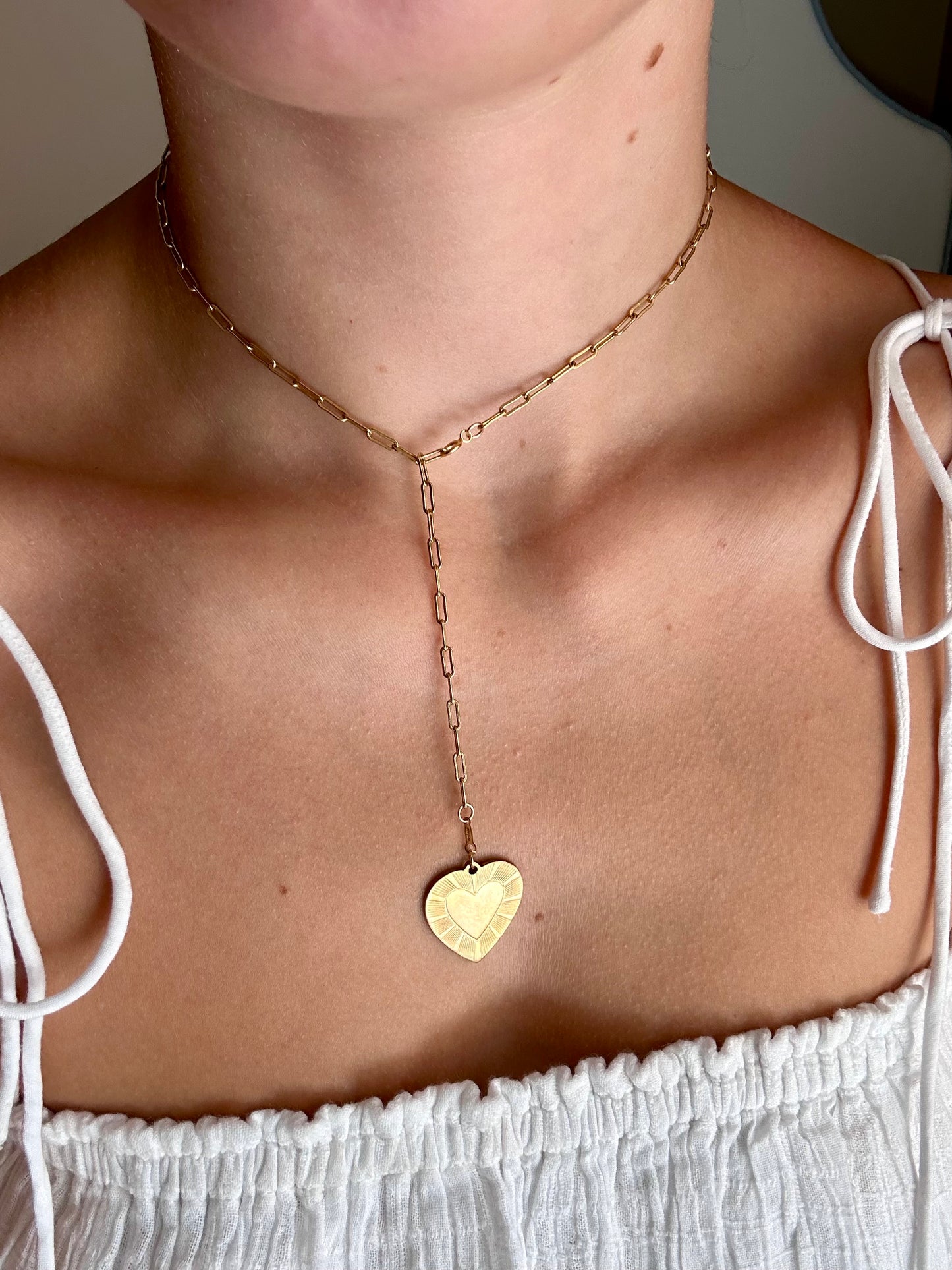 Drop Heart Necklace