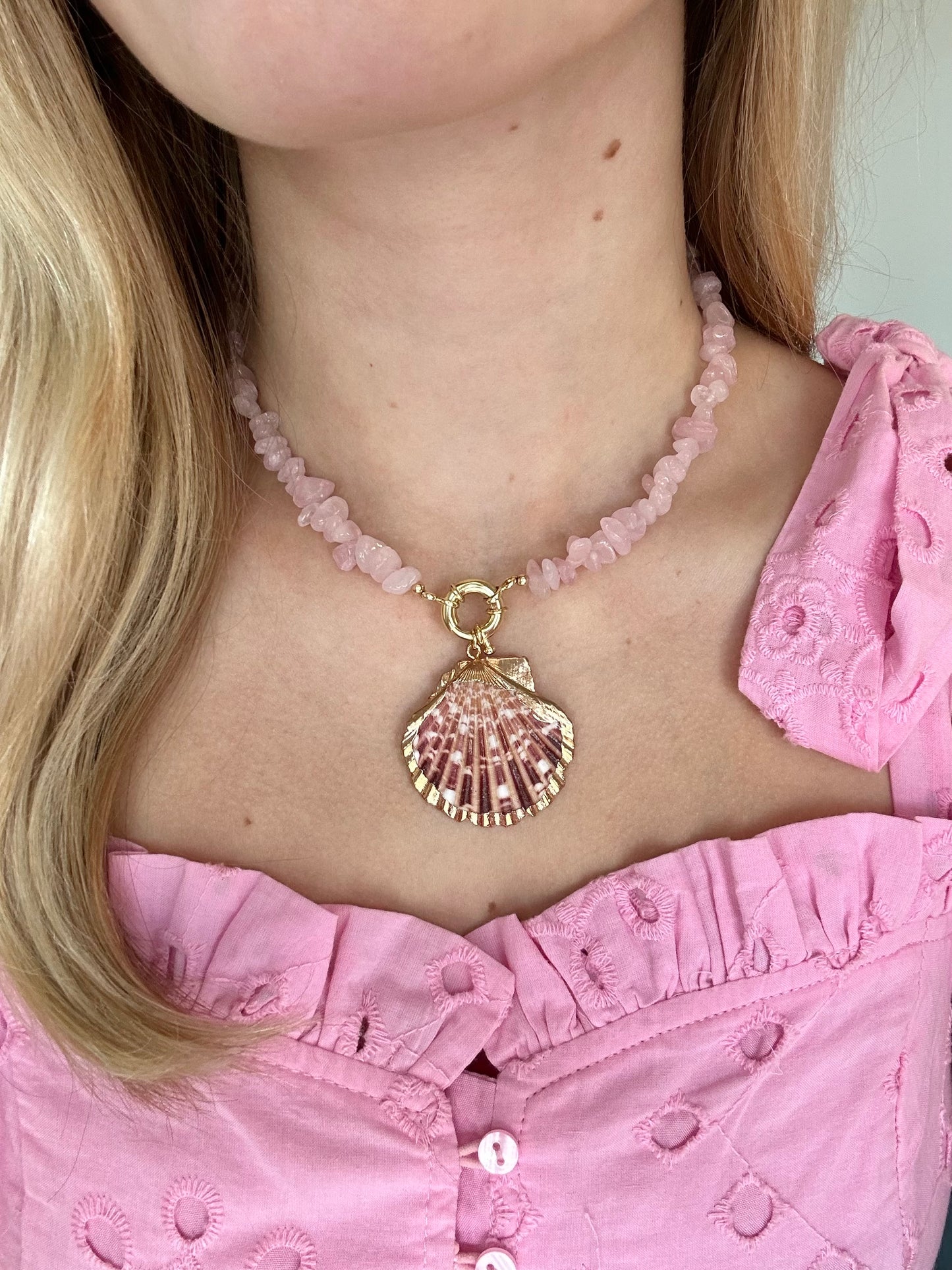 Pink Sailor Shell Necklace