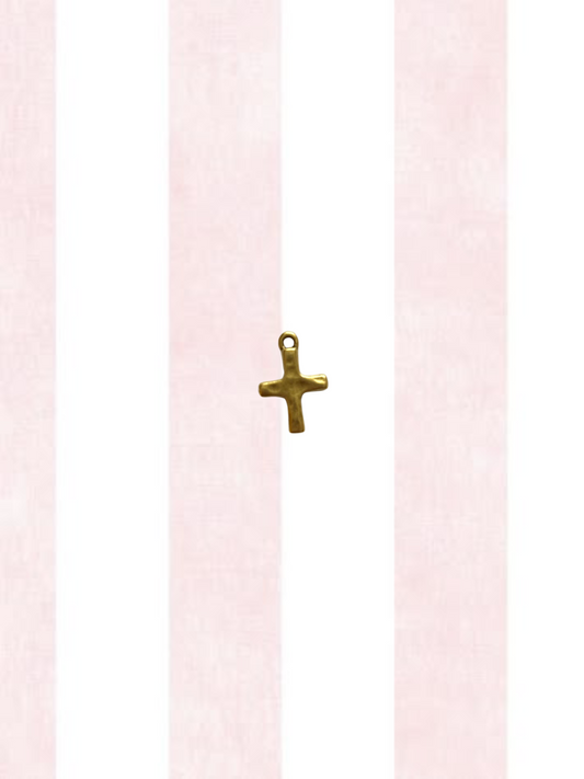 Hammered Cross Charm