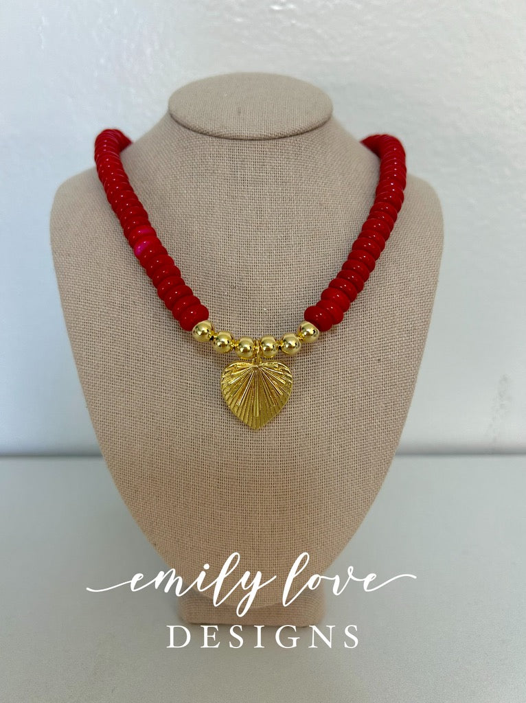 Red Beaded Necklace