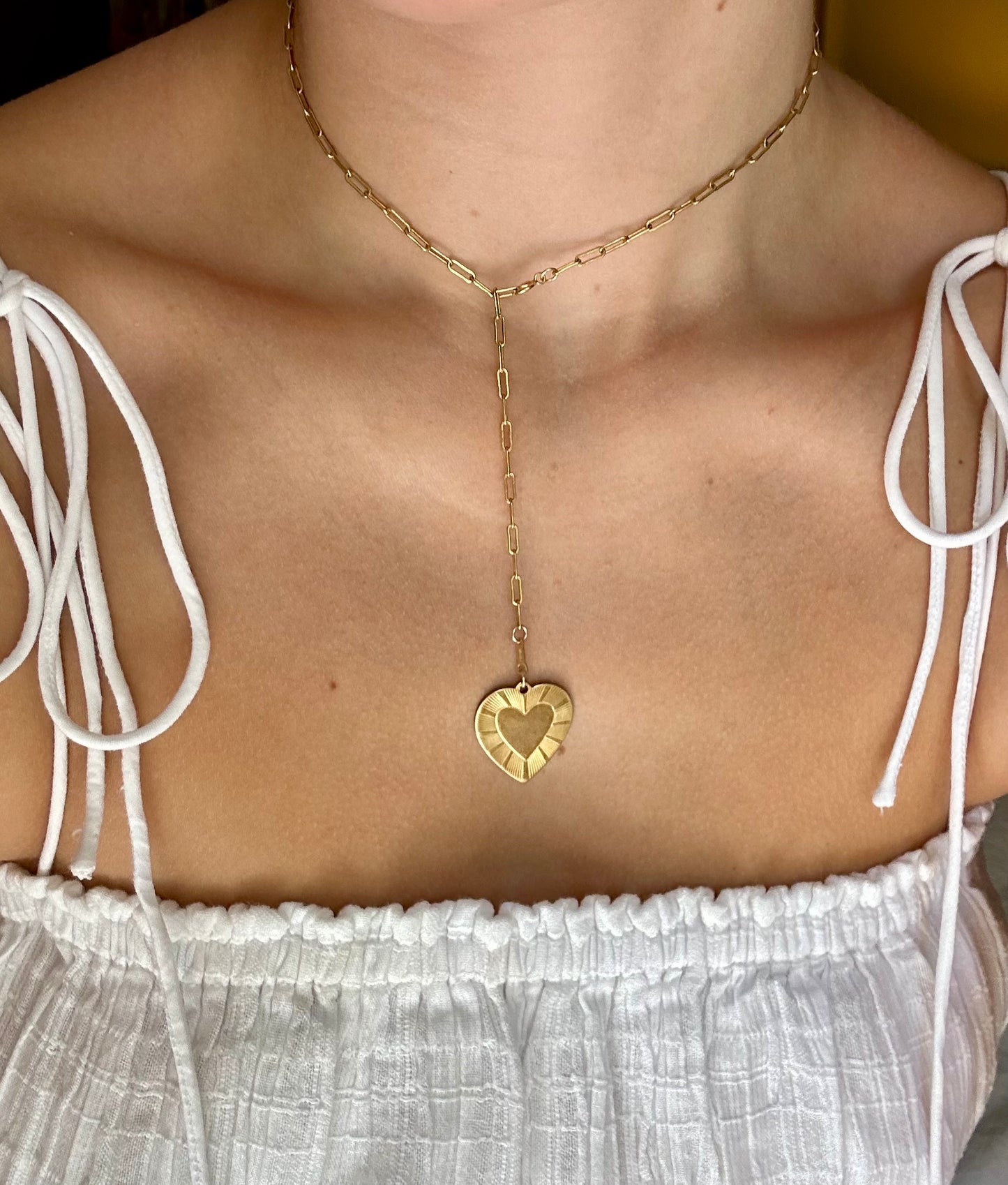 Drop Heart Necklace