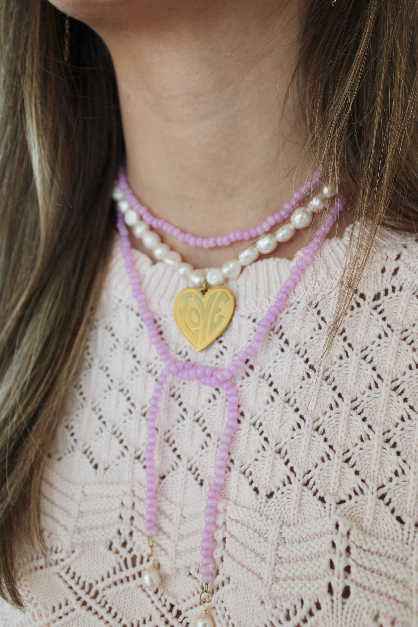 Violet Tie Necklace