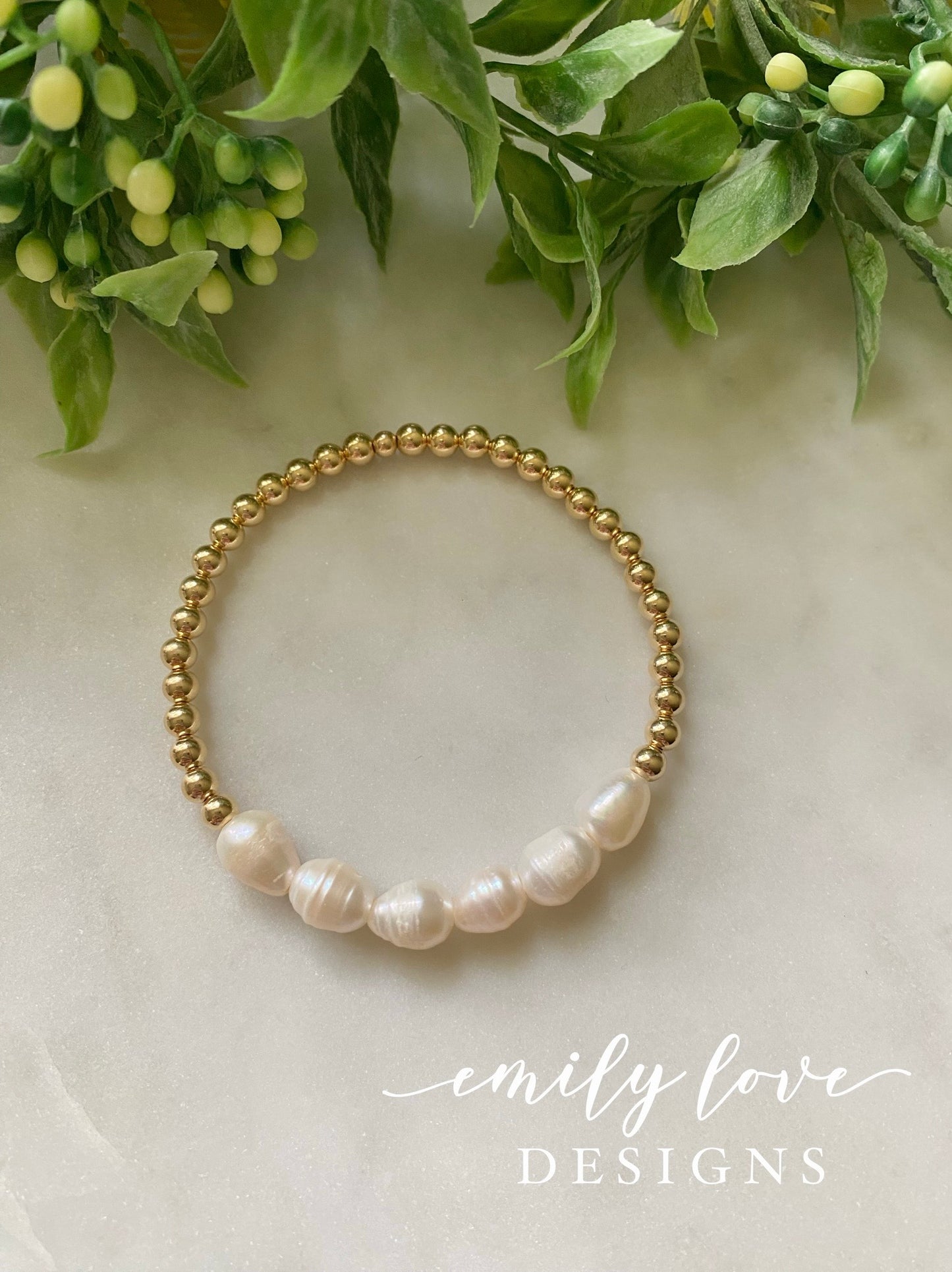 Side by Side Pearl Bracelet