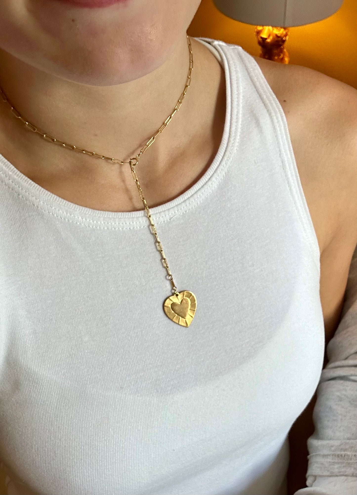 Drop Heart Necklace