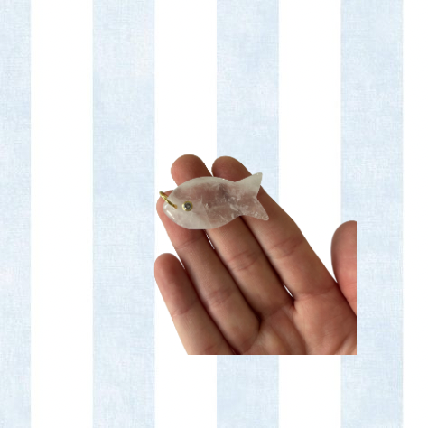 Cloudy Fish Charm - White