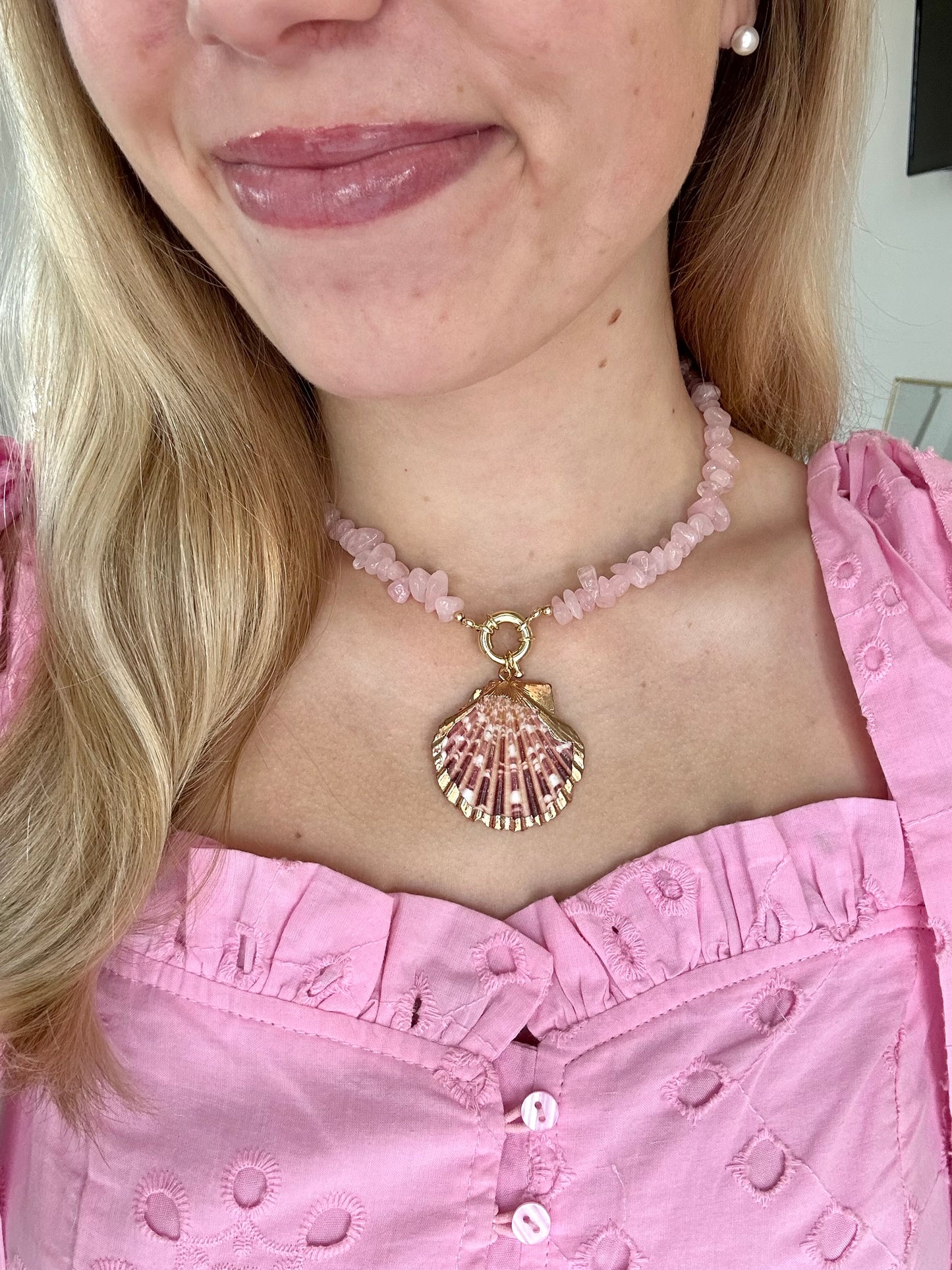 Pink Sailor Shell Necklace