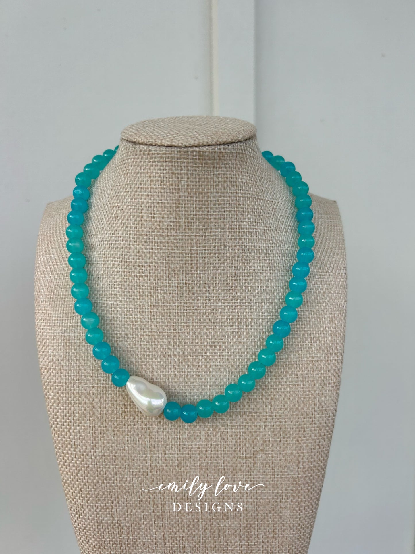 Sideways Pearl-Turquoise