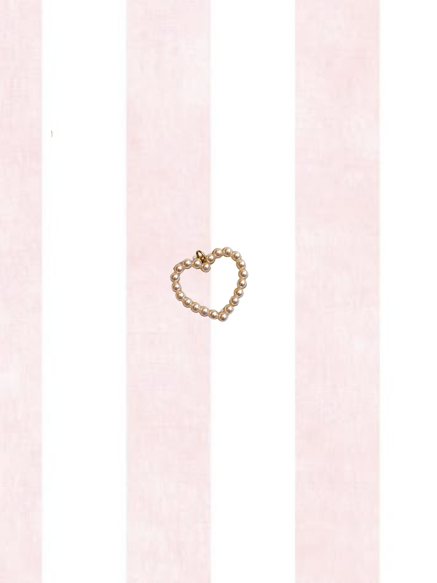 Pearl Open Heart Charm