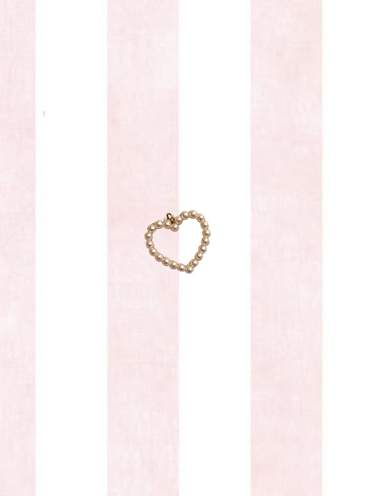 Pearl Open Heart Charm