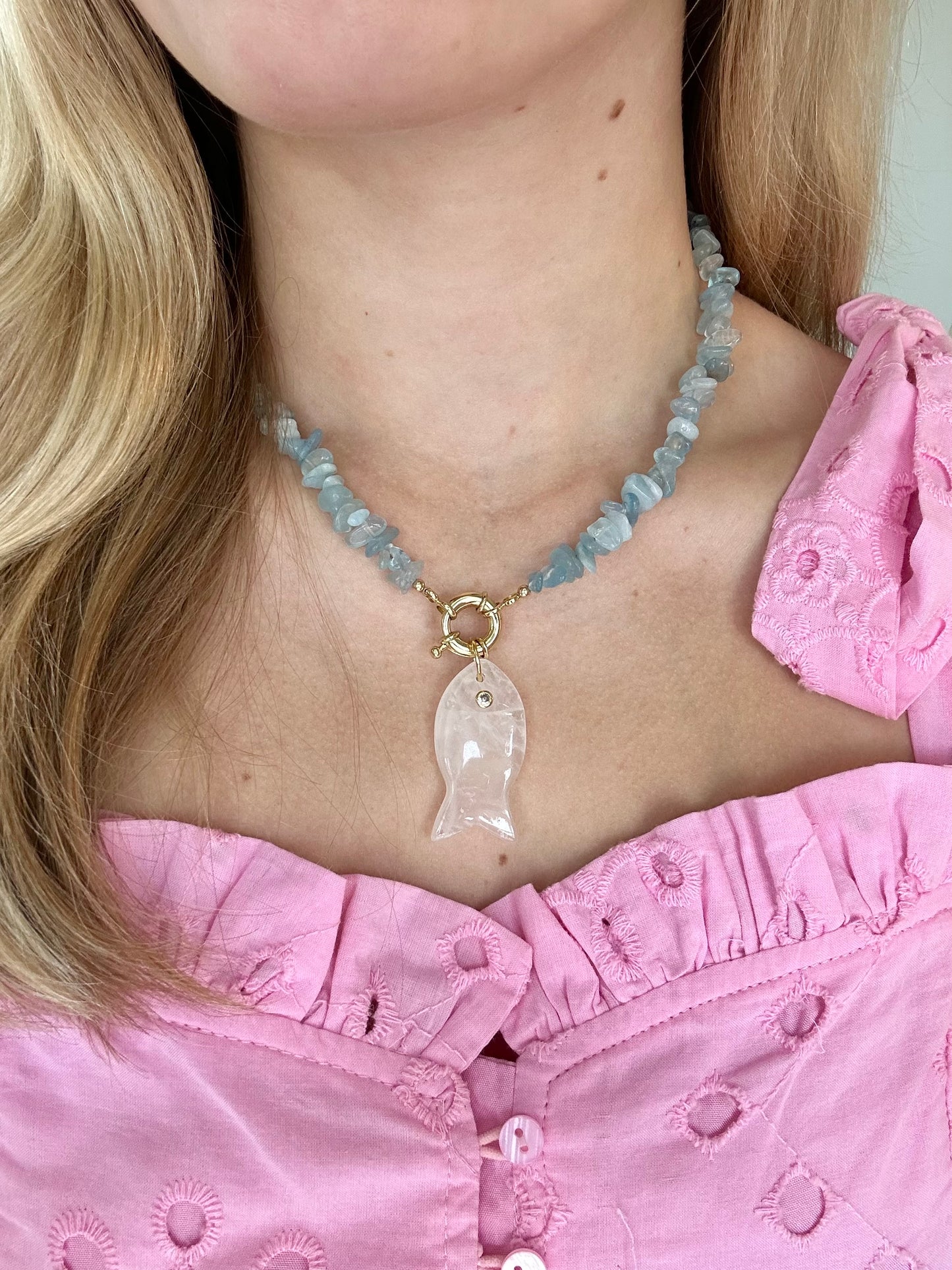 Blue Sailor Fish Necklace