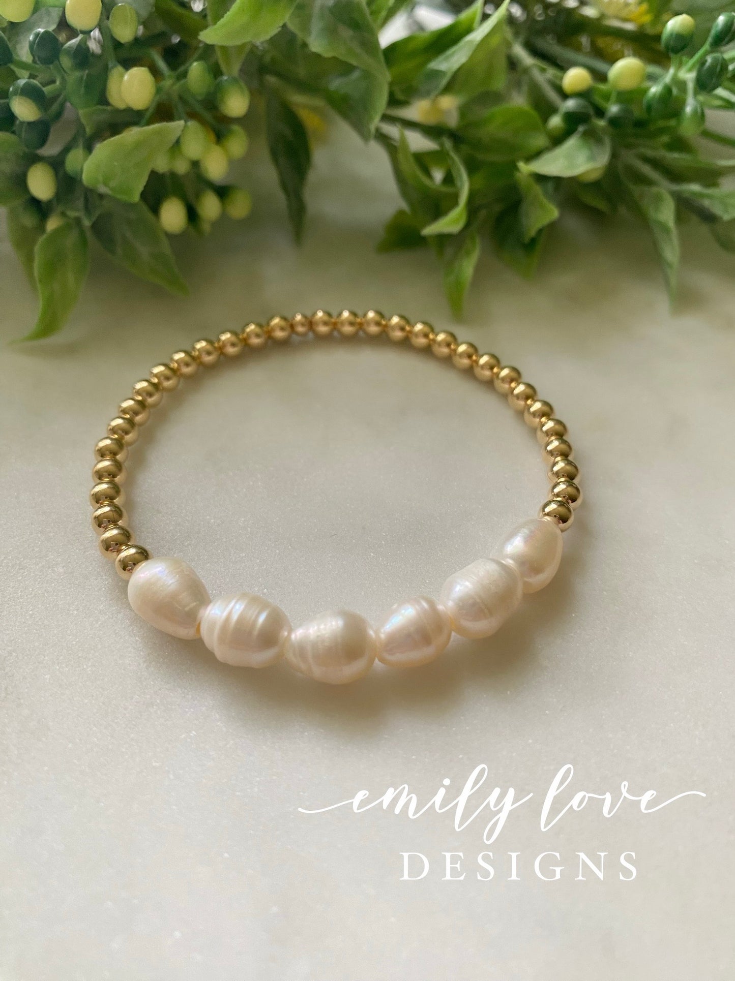 Side by Side Pearl Bracelet