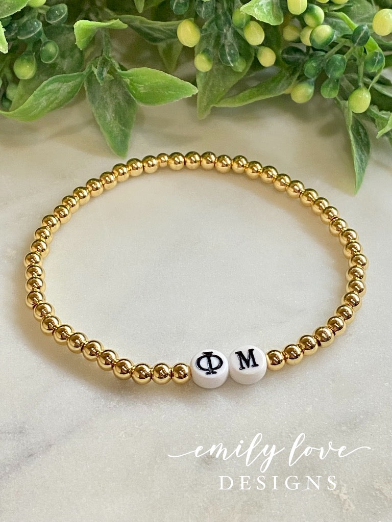 Sorority Letters Bracelet