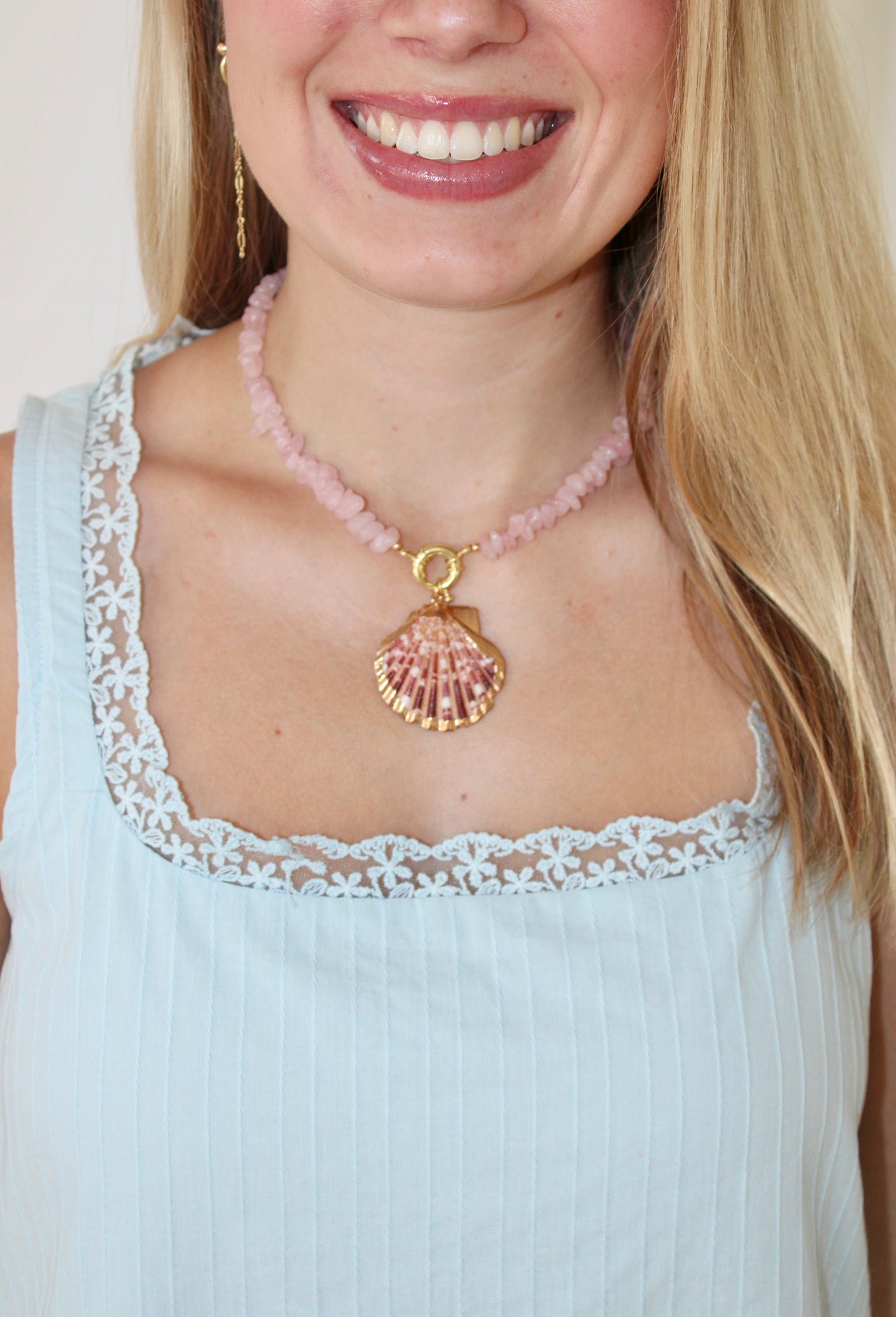 Pink Sailor Shell Necklace