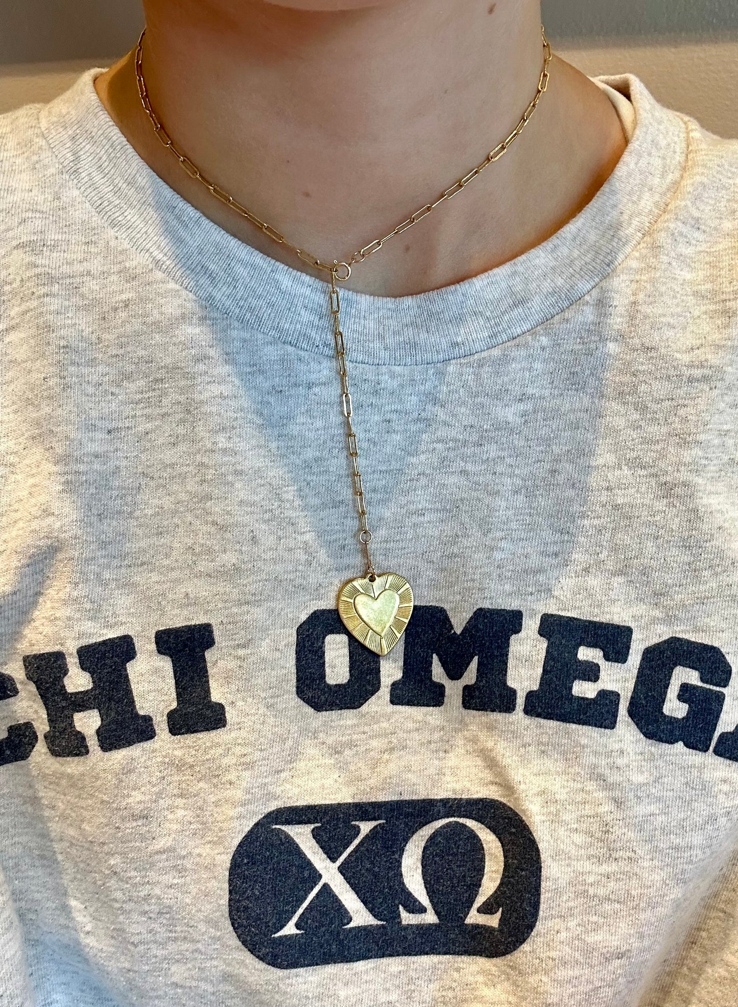 Drop Heart Necklace