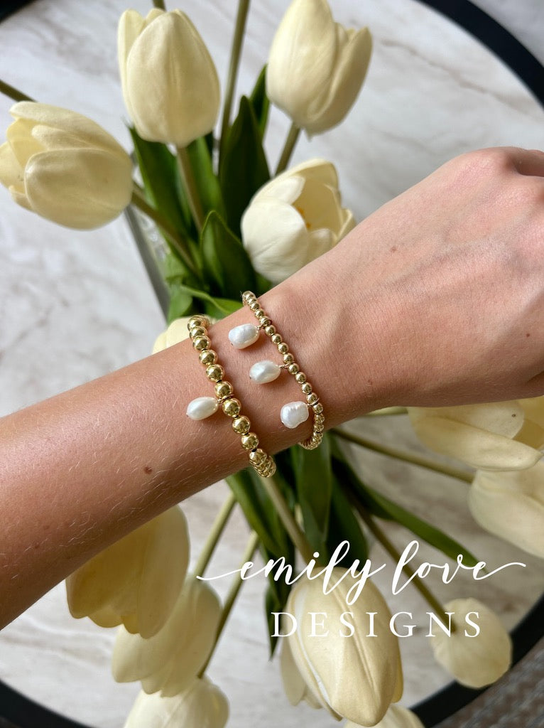 Single Pearl Drop Bracelet