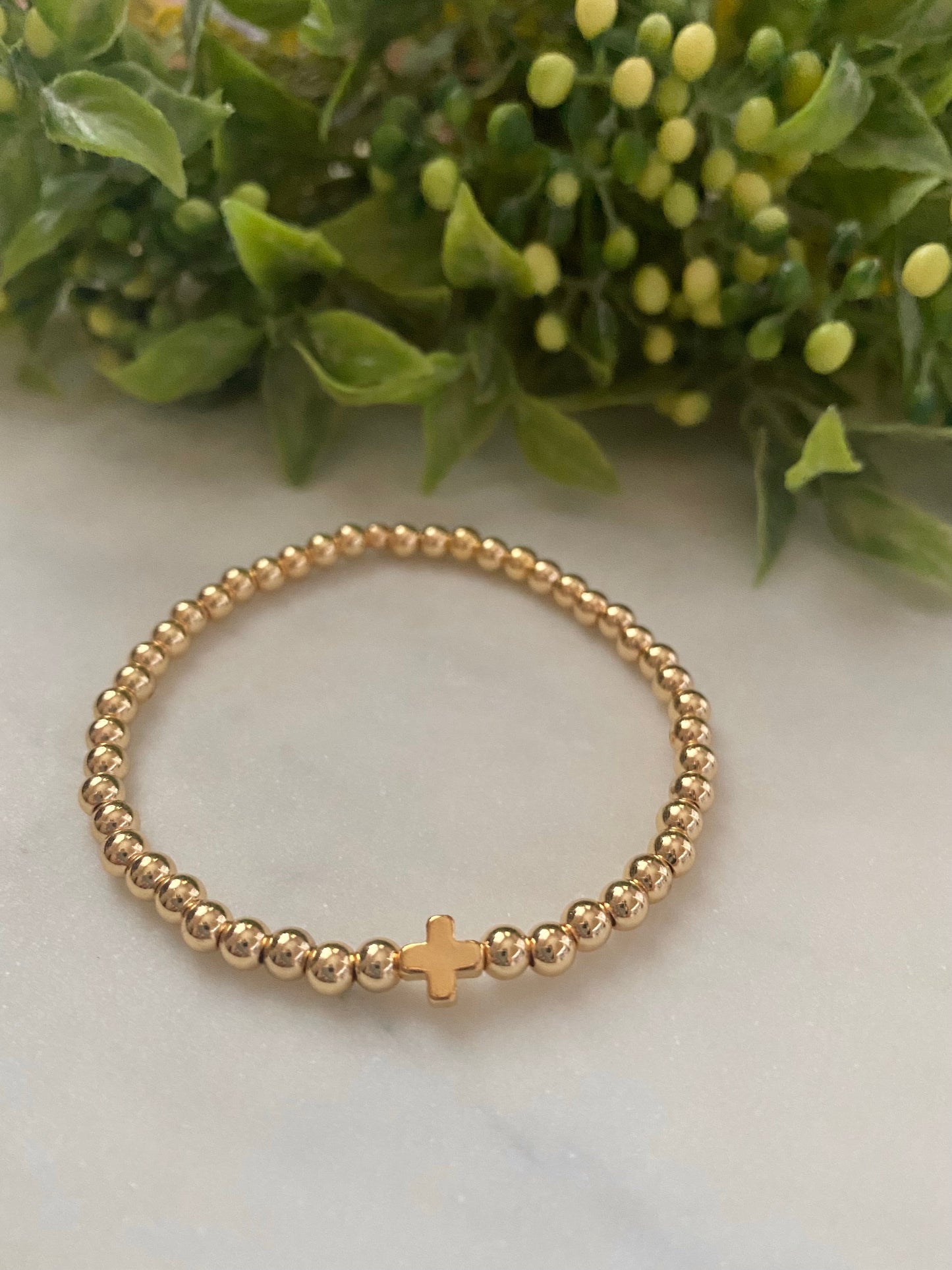 Gold Cross Bracelet