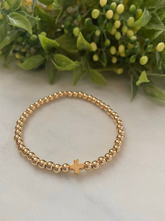 Gold Cross Bracelet