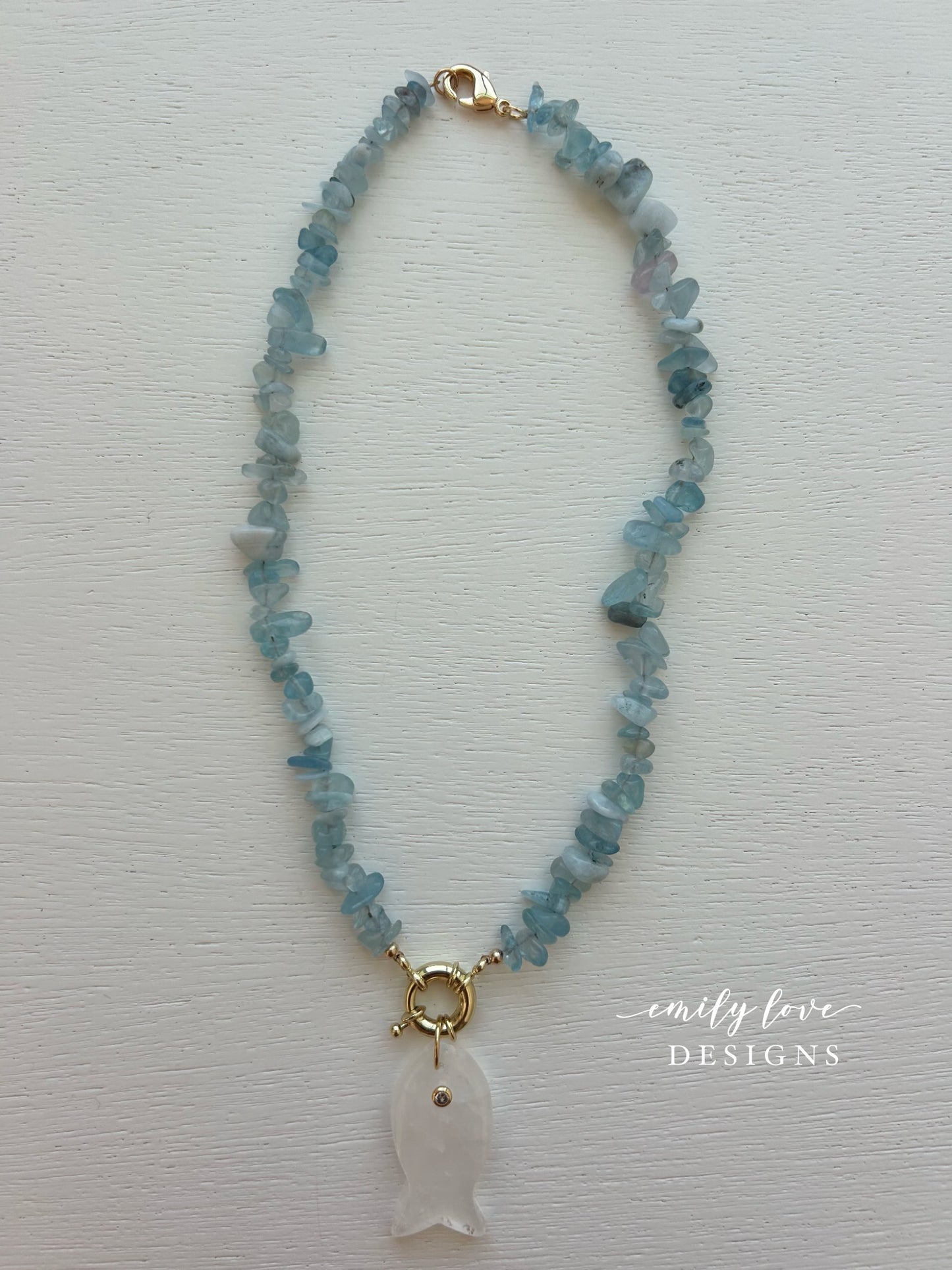 Blue Sailor Fish Necklace