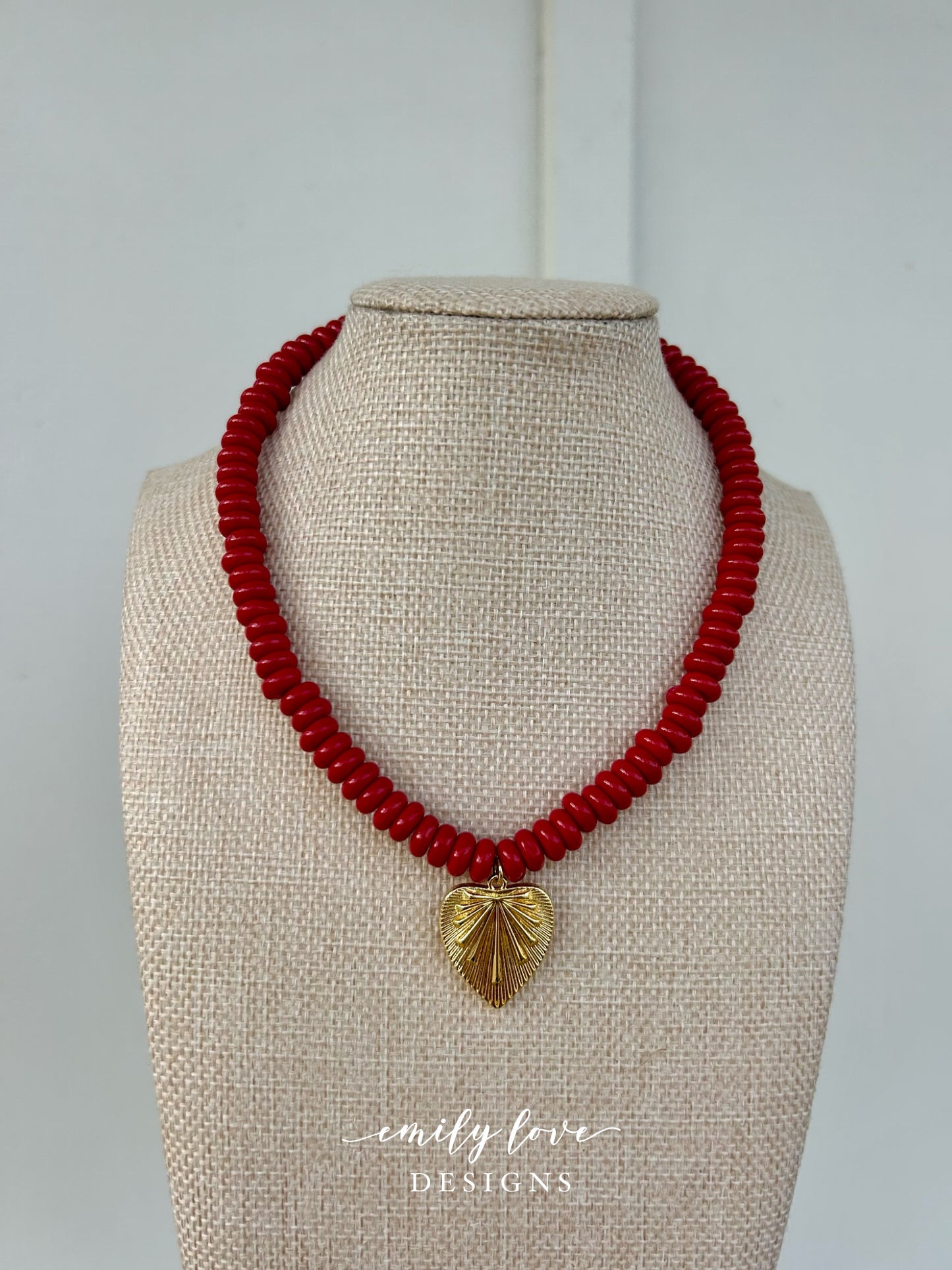 Red Beaded Heart